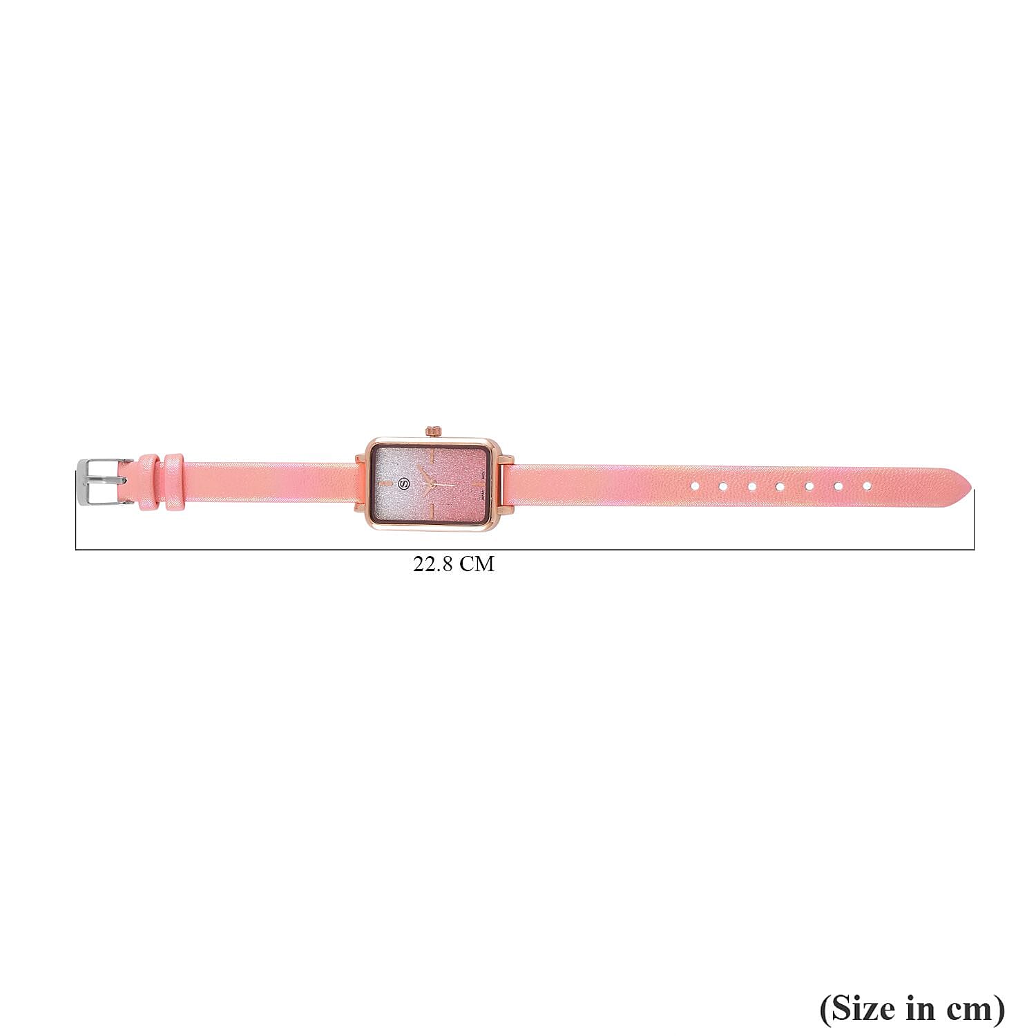 STRADA Japanese Movement Pink Stardust Dial Water Resistant Ladies Watch With Pink Leatherette Strap
