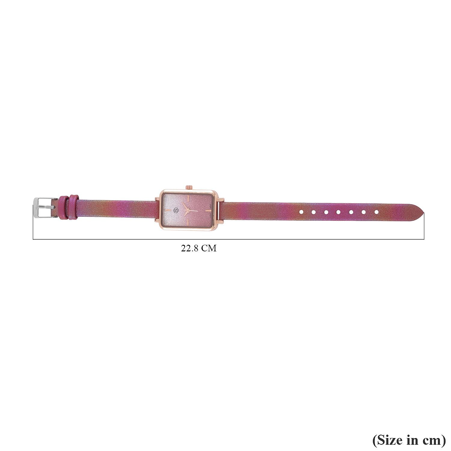 STRADA Japanese Movement Red Stardust Dial Water Resistant Ladies Watch With Red Leatherette Strap