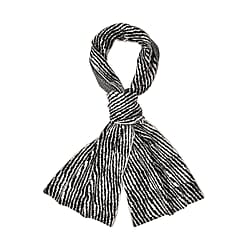 Closeout Deal - Stylish Knitted Scarf (One Size, 172x31 cm) - Burgundy & Light Grey