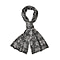 Stylish Knitted Scarf (One Size, 172x31 cm) - Burgundy & Light Grey
