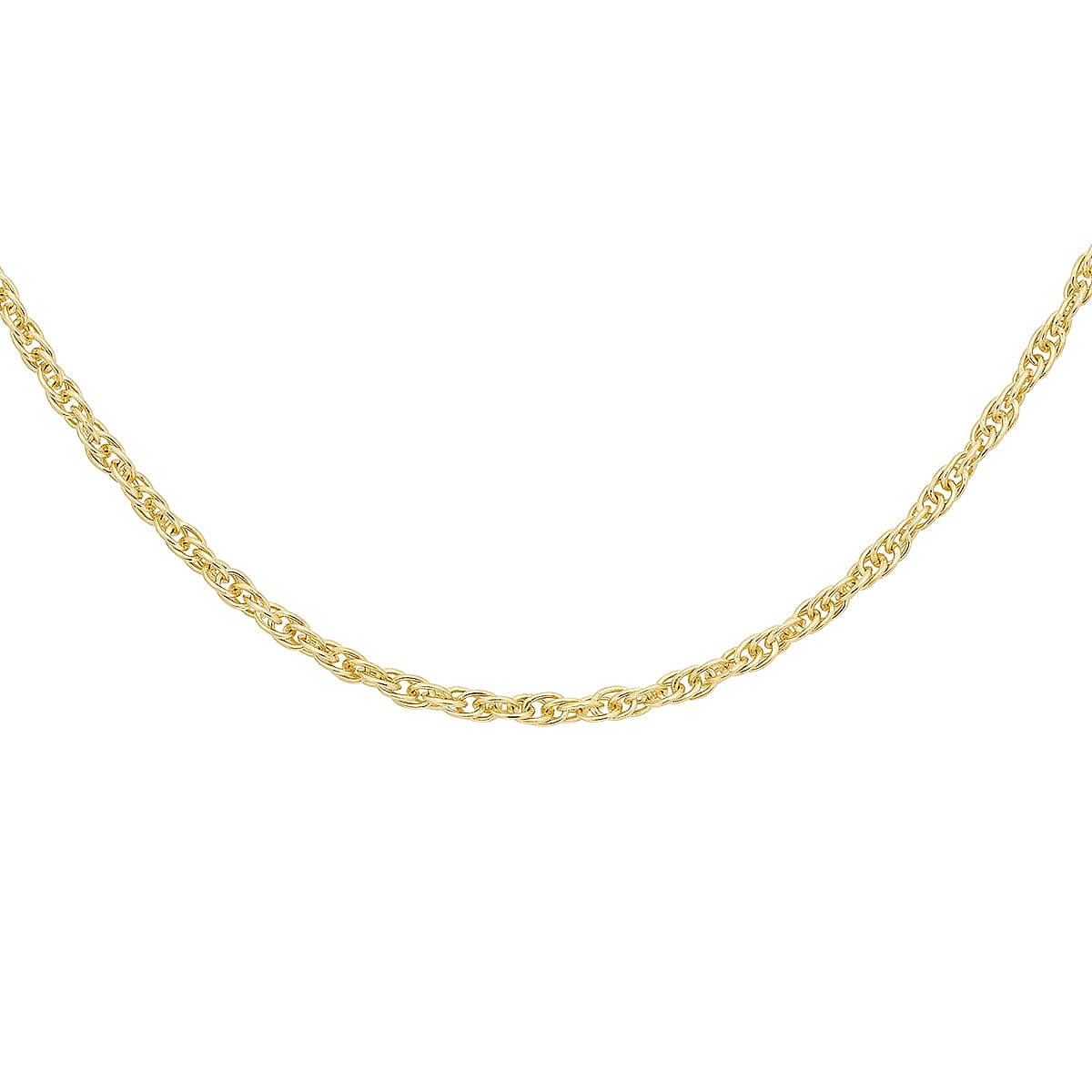 9K Yellow Gold Prince of Wales Chain With Spring Ring Clasp (Adjustable Size - 18-20)