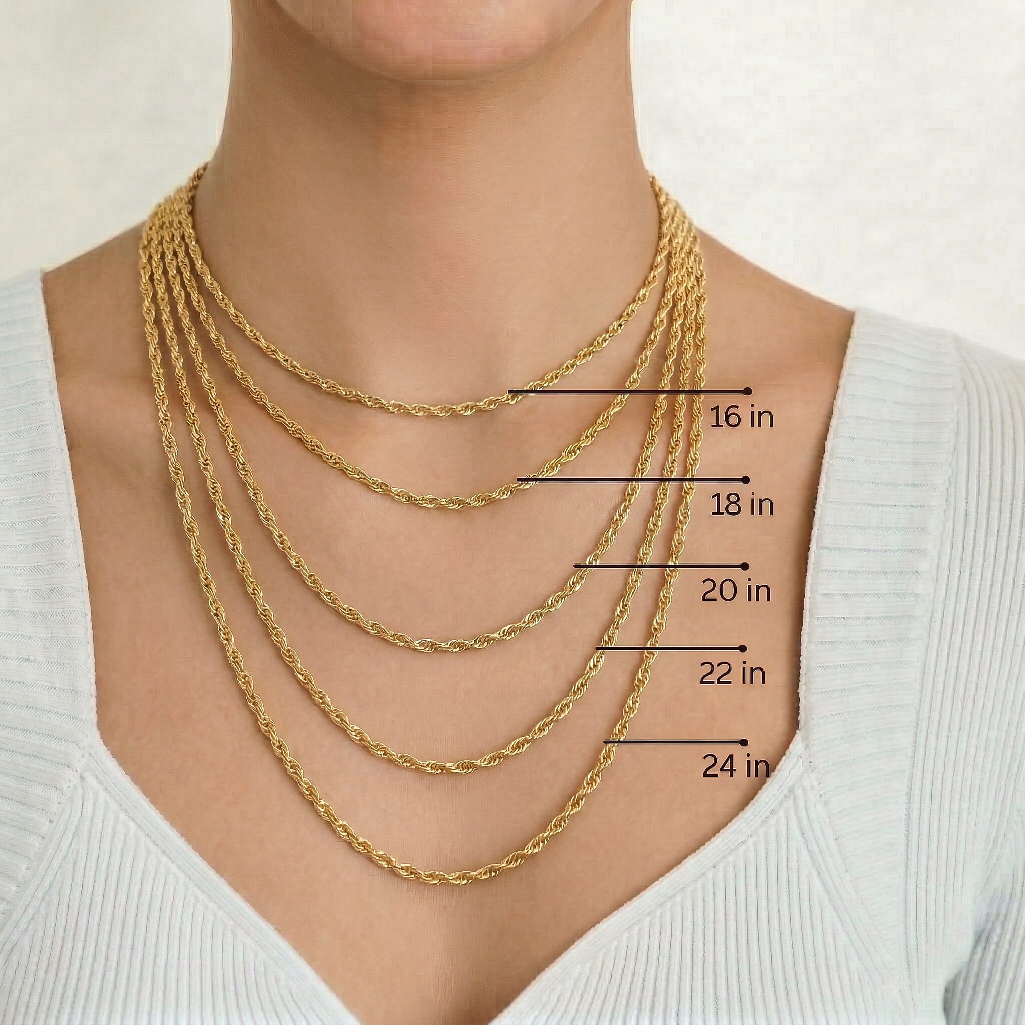 9K Yellow Gold  Chain (Size - 16),  Gold Wt. 0.78 Gms