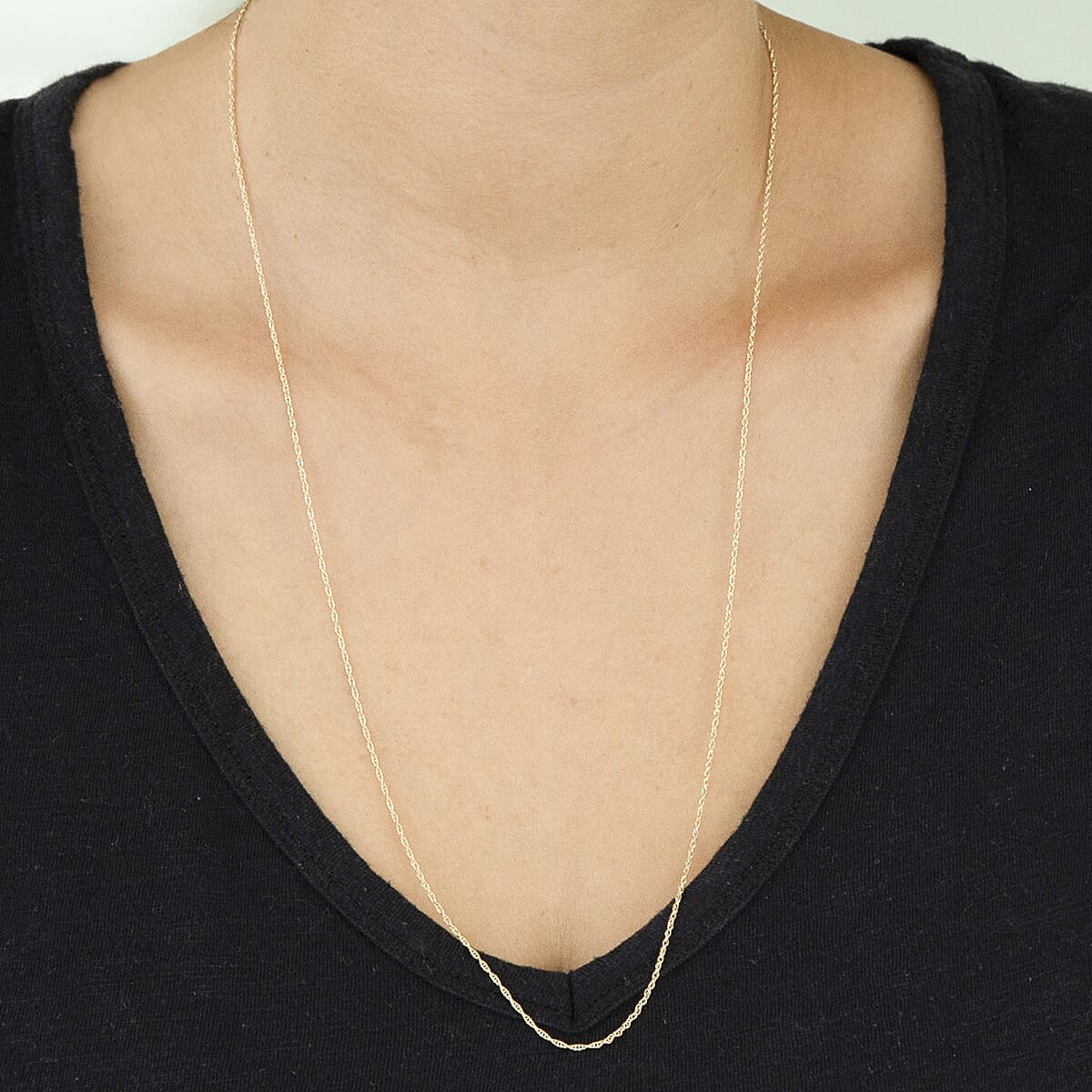 9K Yellow Gold  Chain (Size - 24),  Gold Wt. 1.2 Gms