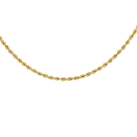 Rope Chain 24 Inch in 9K Yellow Gold