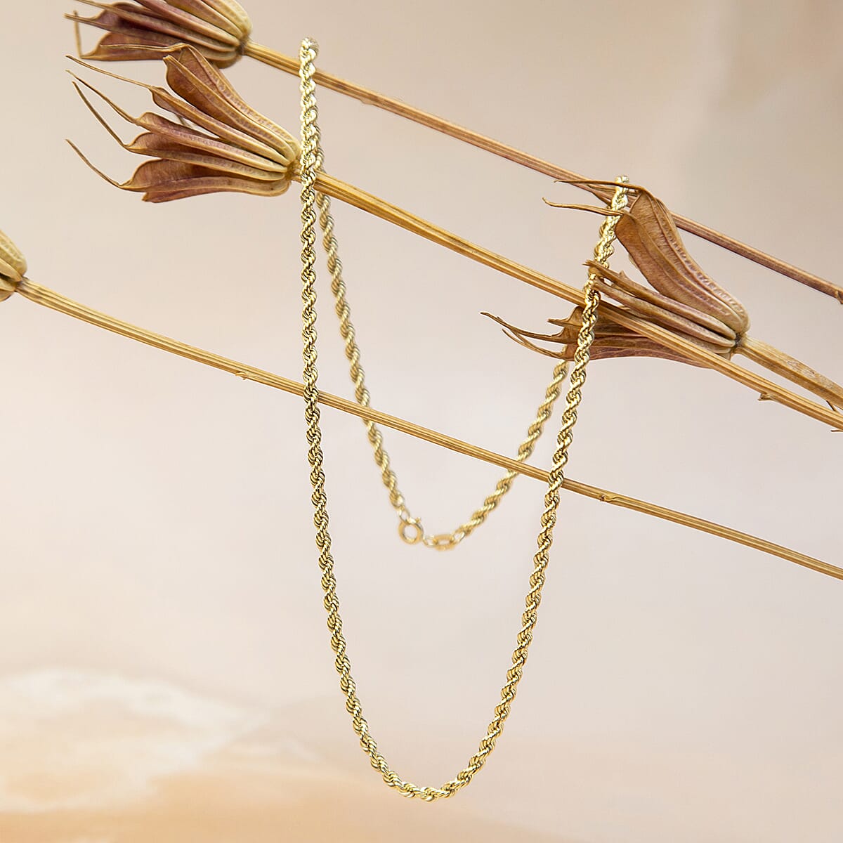 9K Yellow Gold  Chain (Size - 24),  Gold Wt. 3.3 Gms