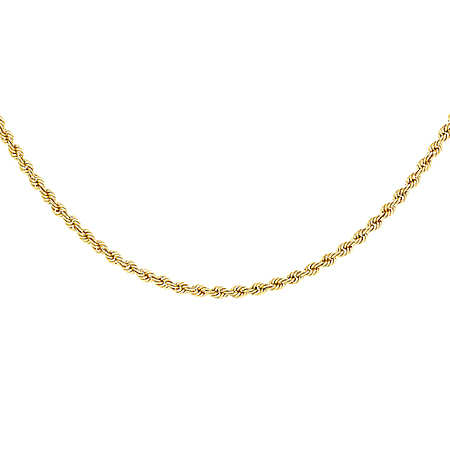 Rope Chain 20 Inch in 9K Yellow Gold