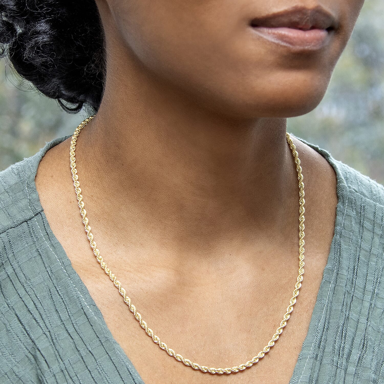 9K Yellow Gold  Chain (Size - 20),  Gold Wt. 4.4 Gms