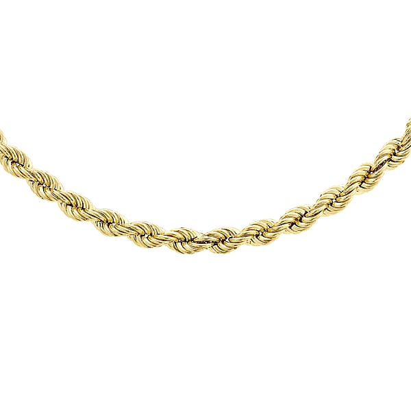 Rope Chain 16 Inch in 9K Yellow Gold - 7575753 - TJC