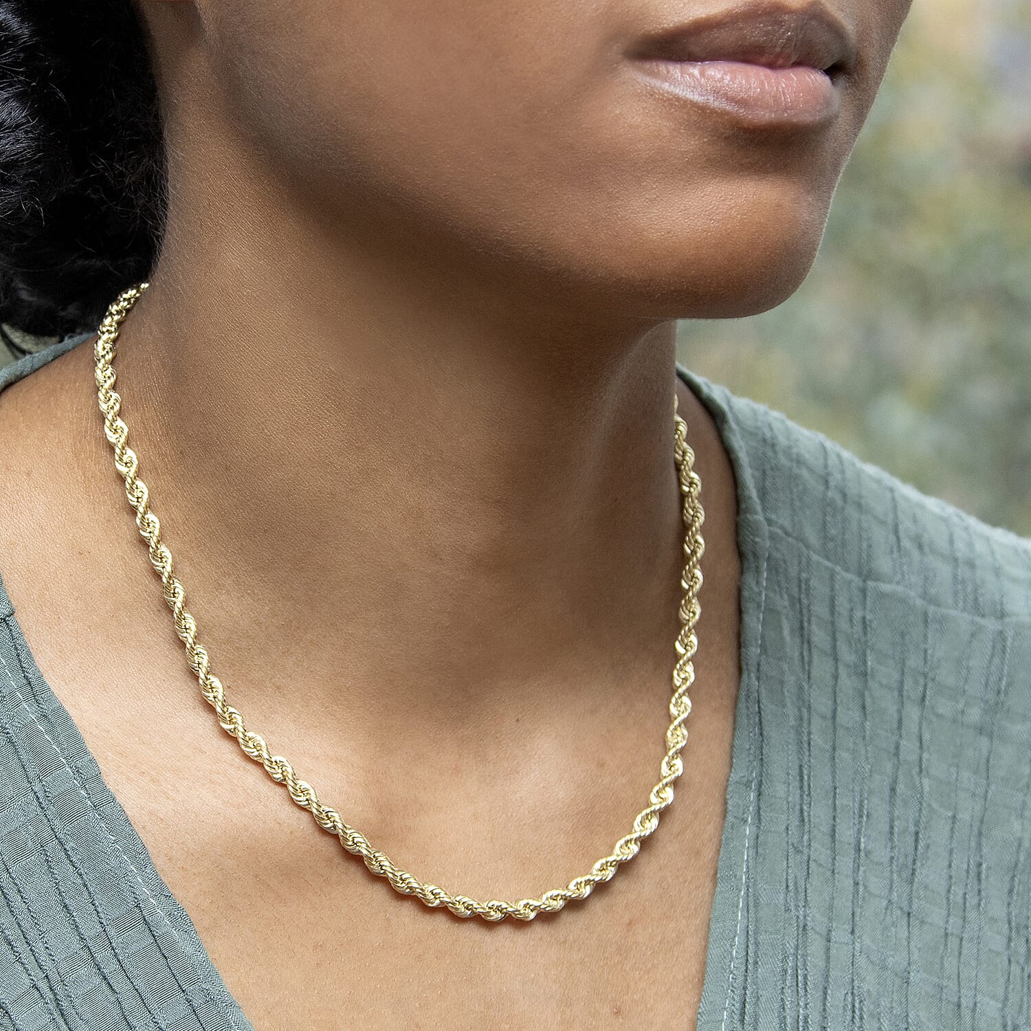 9K Yellow Gold  Chain (Size - 18),  Gold Wt. 6.2 Gms