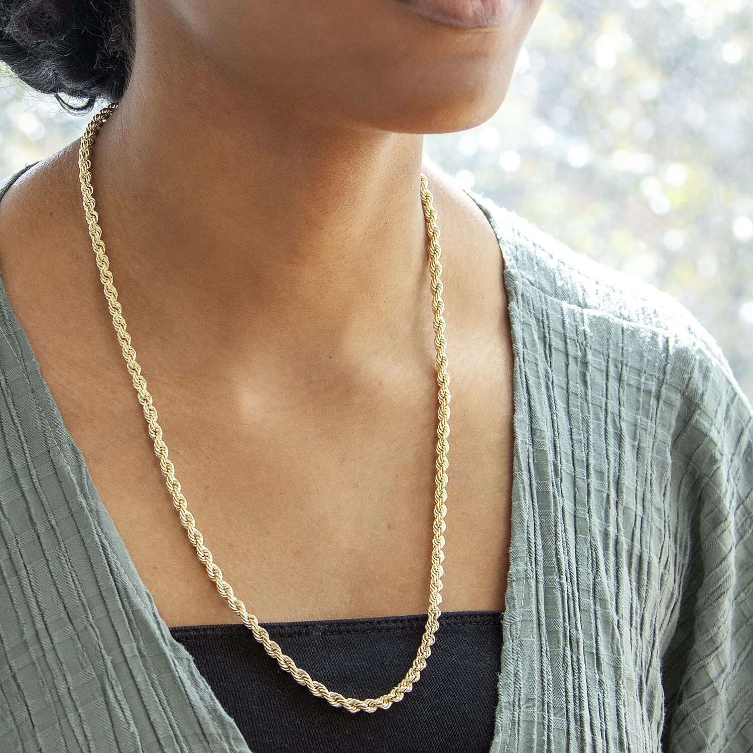 9K Yellow Gold  Chain (Size - 24),  Gold Wt. 8.2 Gms