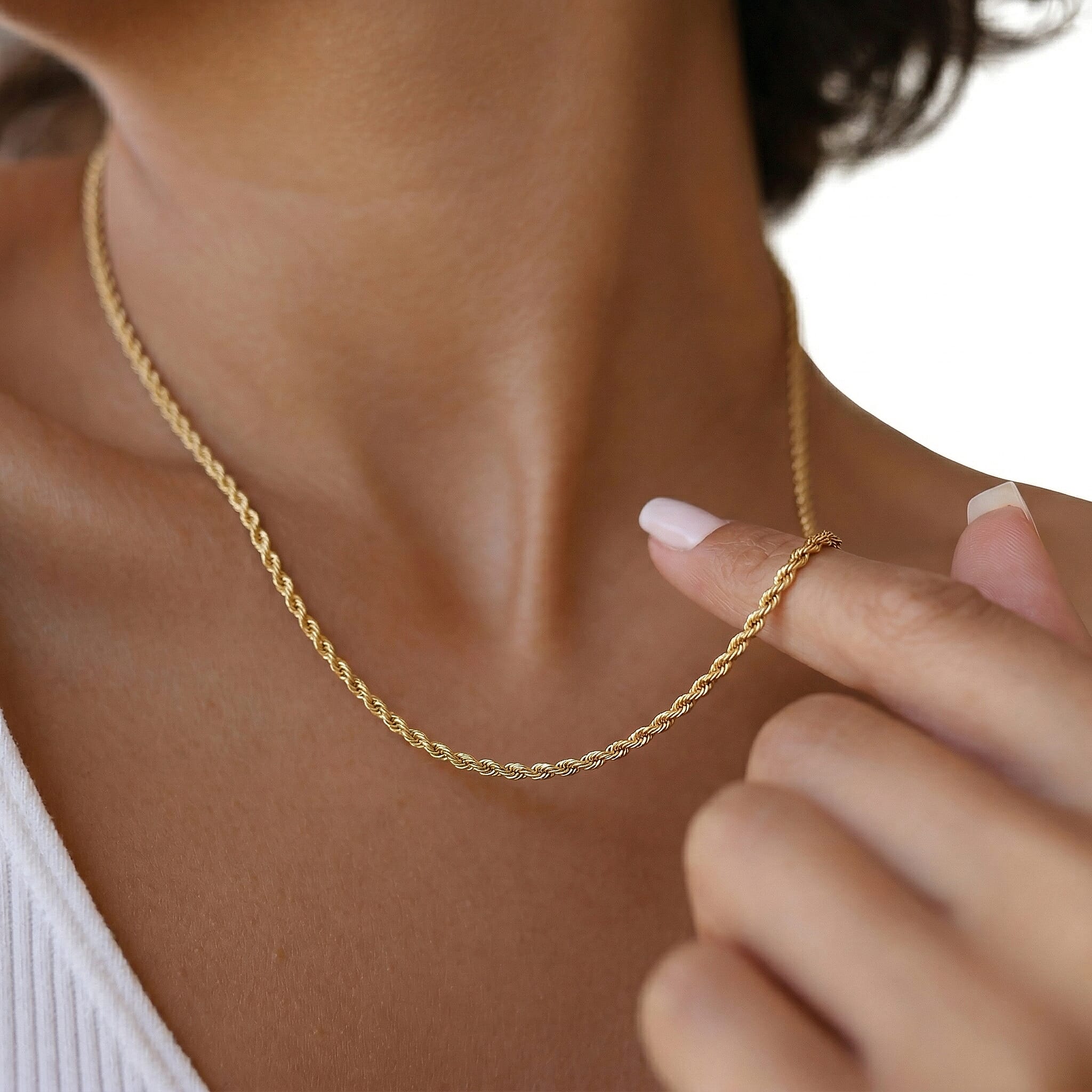 9K Yellow Gold  Chain (Size - 22),  Gold Wt. 2.4 Gms