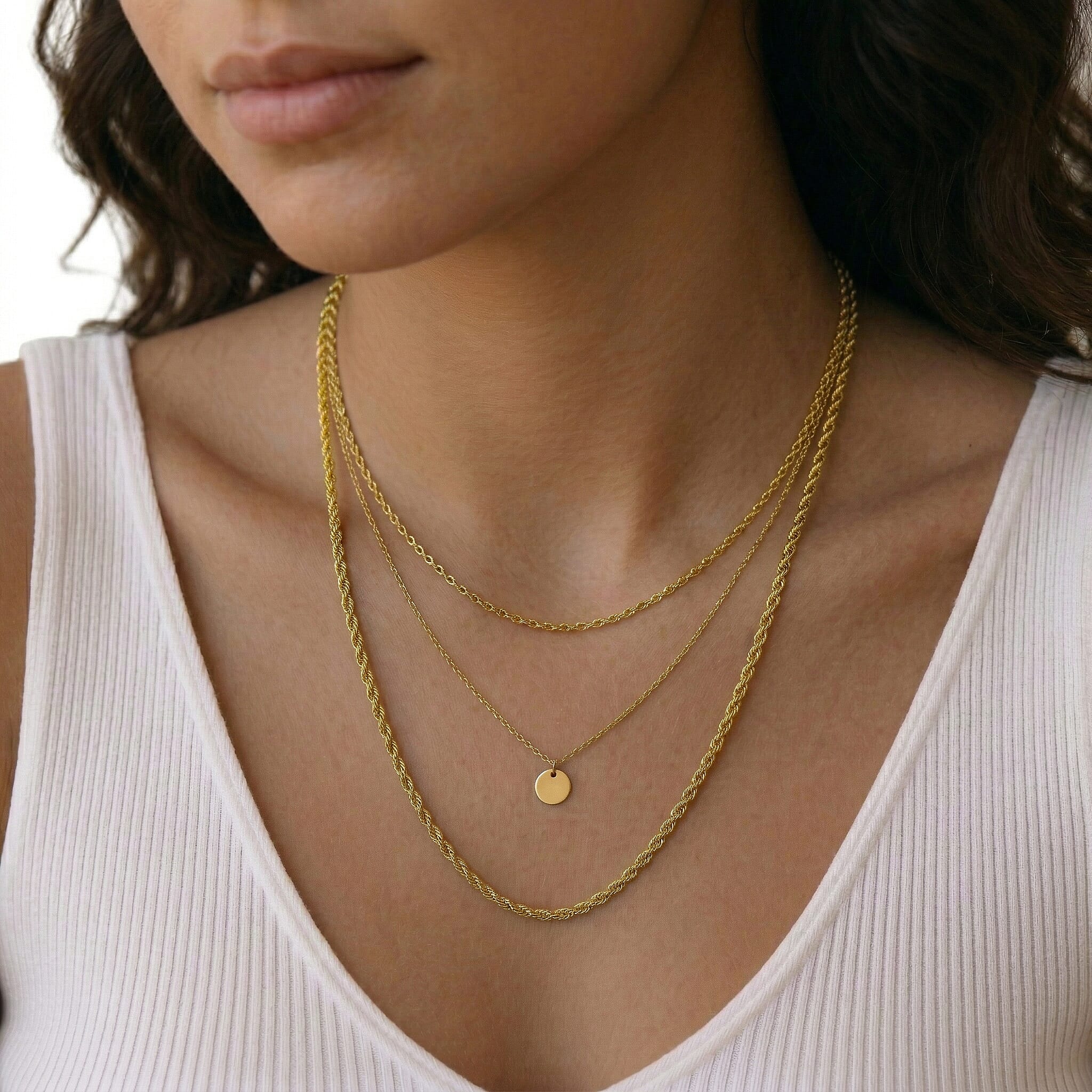 9K Yellow Gold  Chain (Size - 22),  Gold Wt. 2.4 Gms