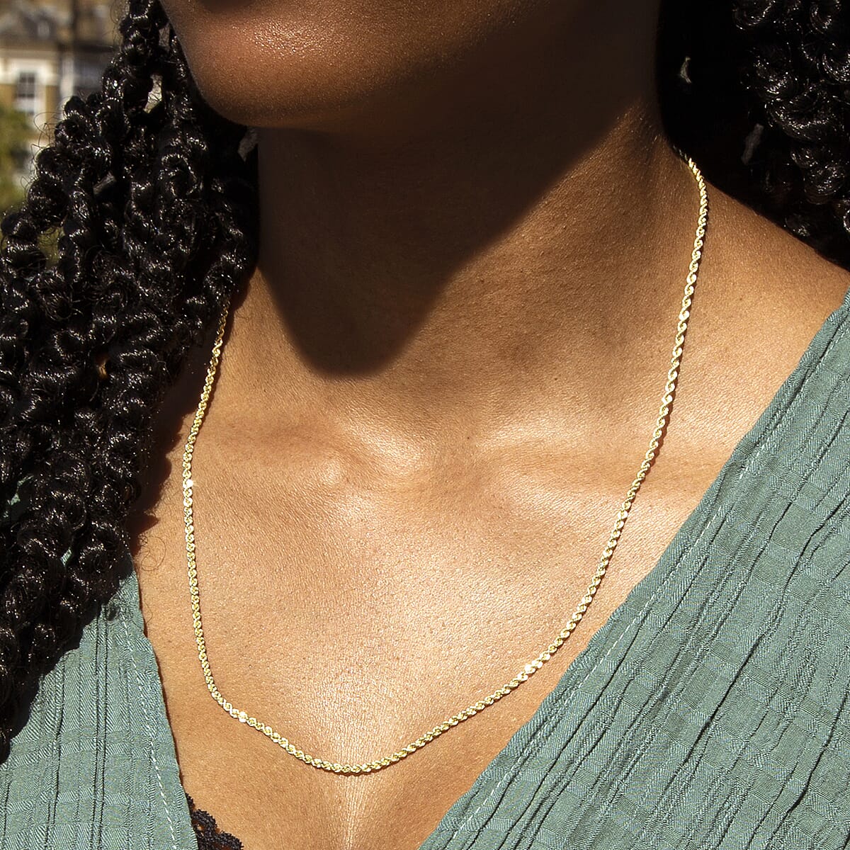 9K Yellow Gold  Chain (Size - 22),  Gold Wt. 2.4 Gms