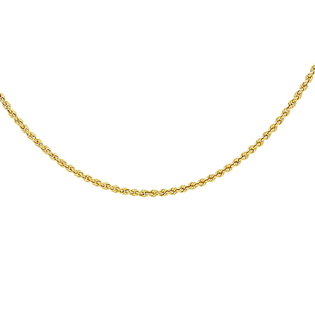Rope Chain 24 Inch in 9K Yellow Gold