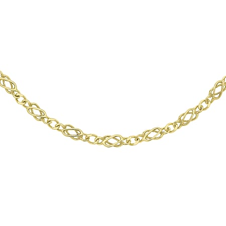 9K Yellow Gold 4 MM Celetic Chain With Lobster Clasp 16 Inch Polished