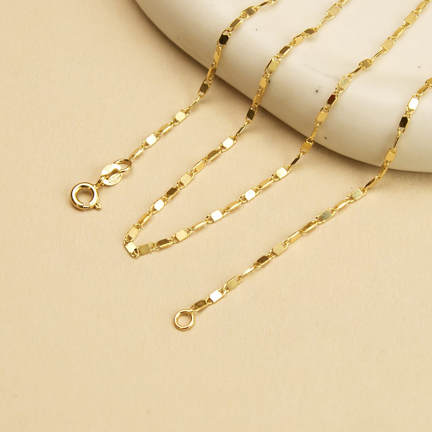 9K Yellow Gold  Chain (Size - 18),  Gold Wt. 3 Gms