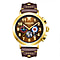 The Gamages Of London PRECISION Hand Assembled Automatic Movement Brown Dial 3 ATM Water Resistant Watch with Brown Leather Bracelet