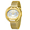 The Gamages Of London Ringlet Diamond Swiss Quartz Movement Blue Dial Water Resistant Watch with Gold Milanese Bracelet