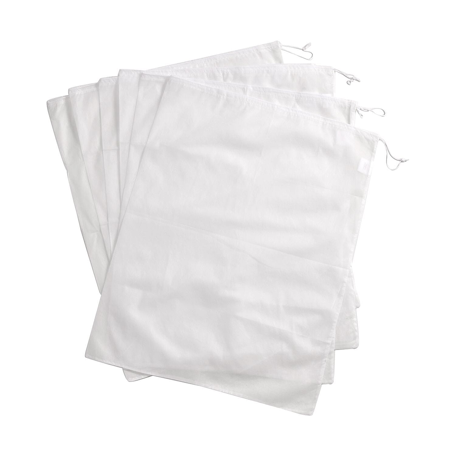 Set of 6 Reusable Plant Fleece Frost Cover Non-Wooven Fleece Frost Covers (Size 80x60 cm) - White