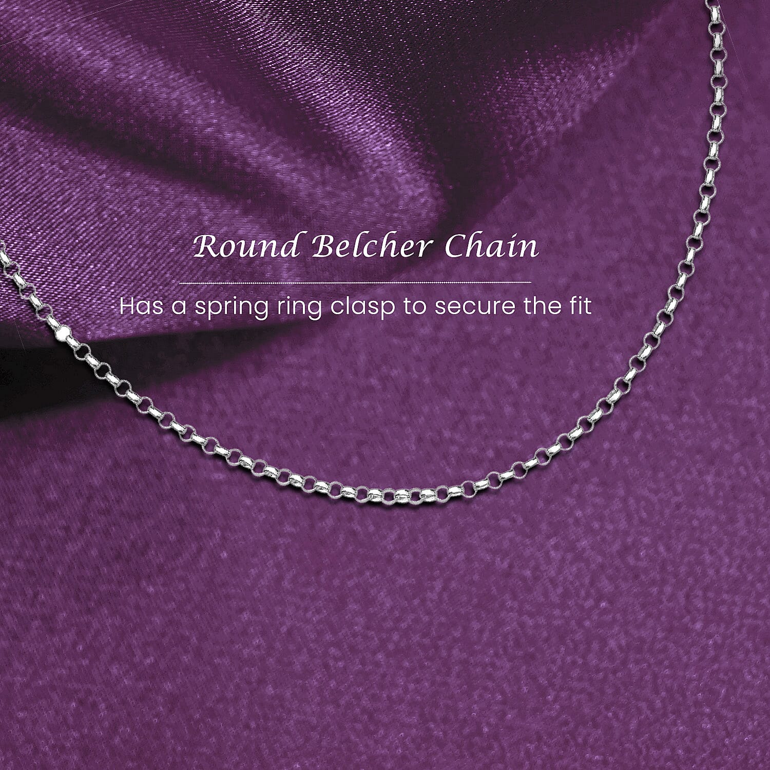 9K White Gold Chain (Size - 18)