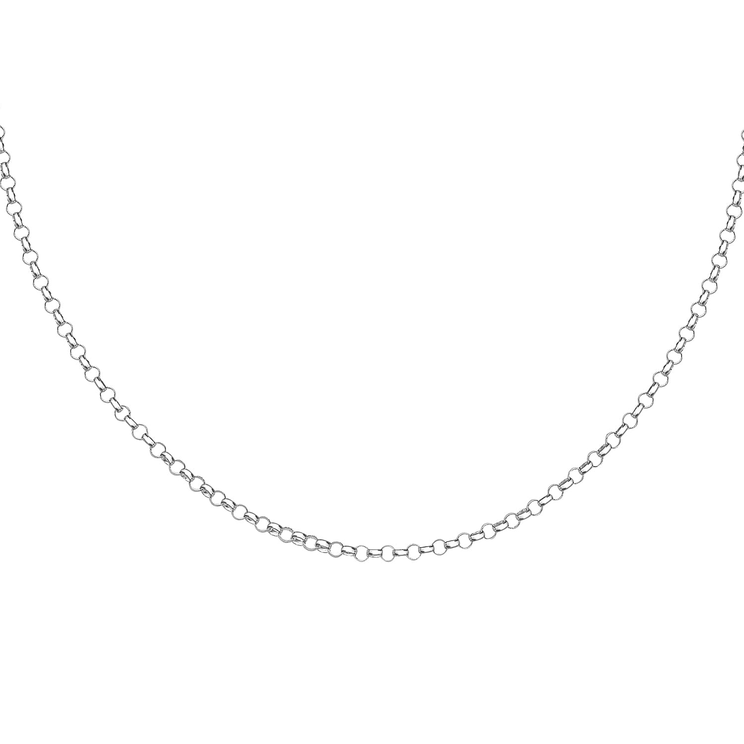 9K White Gold Chain (Size - 18)