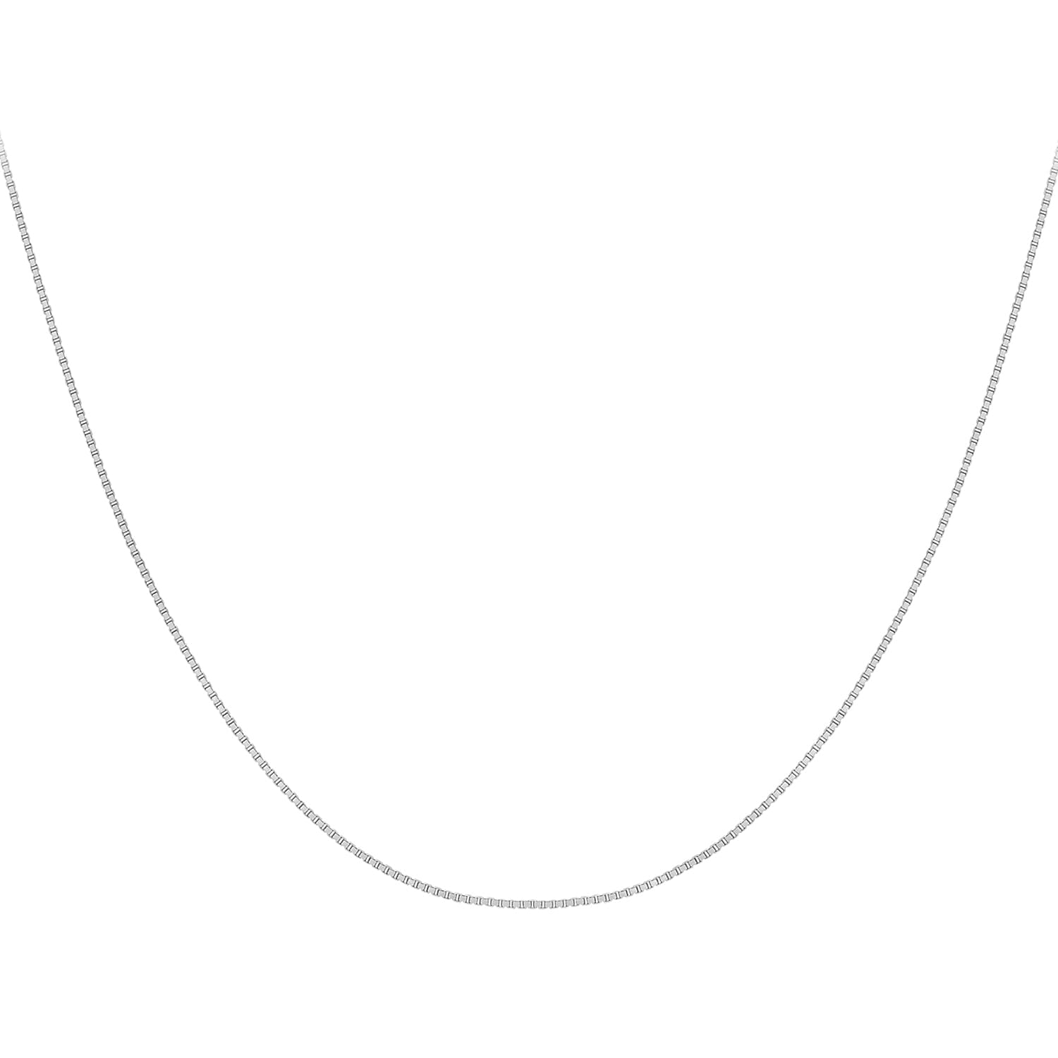 9K White Gold  Chain (Size - 18),  Gold Wt. 0.97 Gms