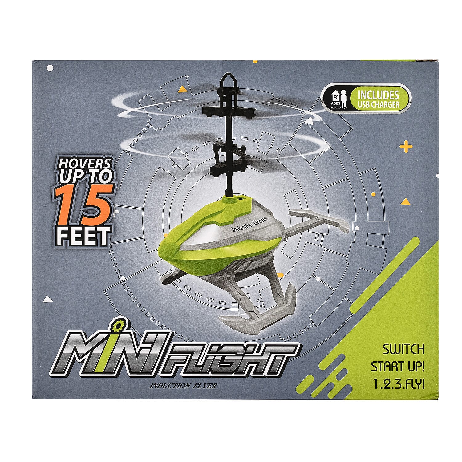 Infrared Sensor Flying Aircraft Toy with USB Cable & Colorful LED Light (3.7v75Mah Battery)