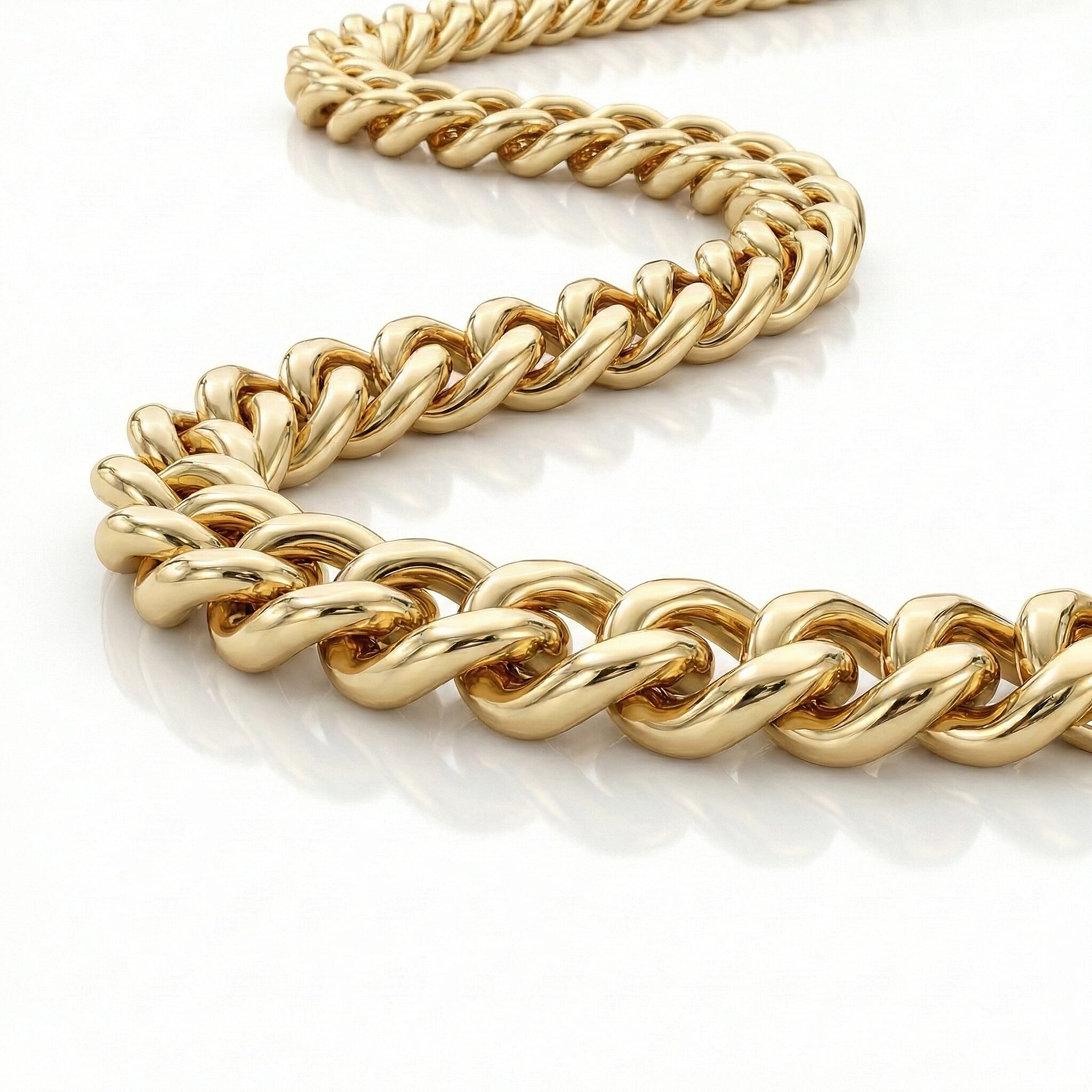 9K Yellow Gold  Chain (Size - 15),  Gold Wt. 0.44 Gms