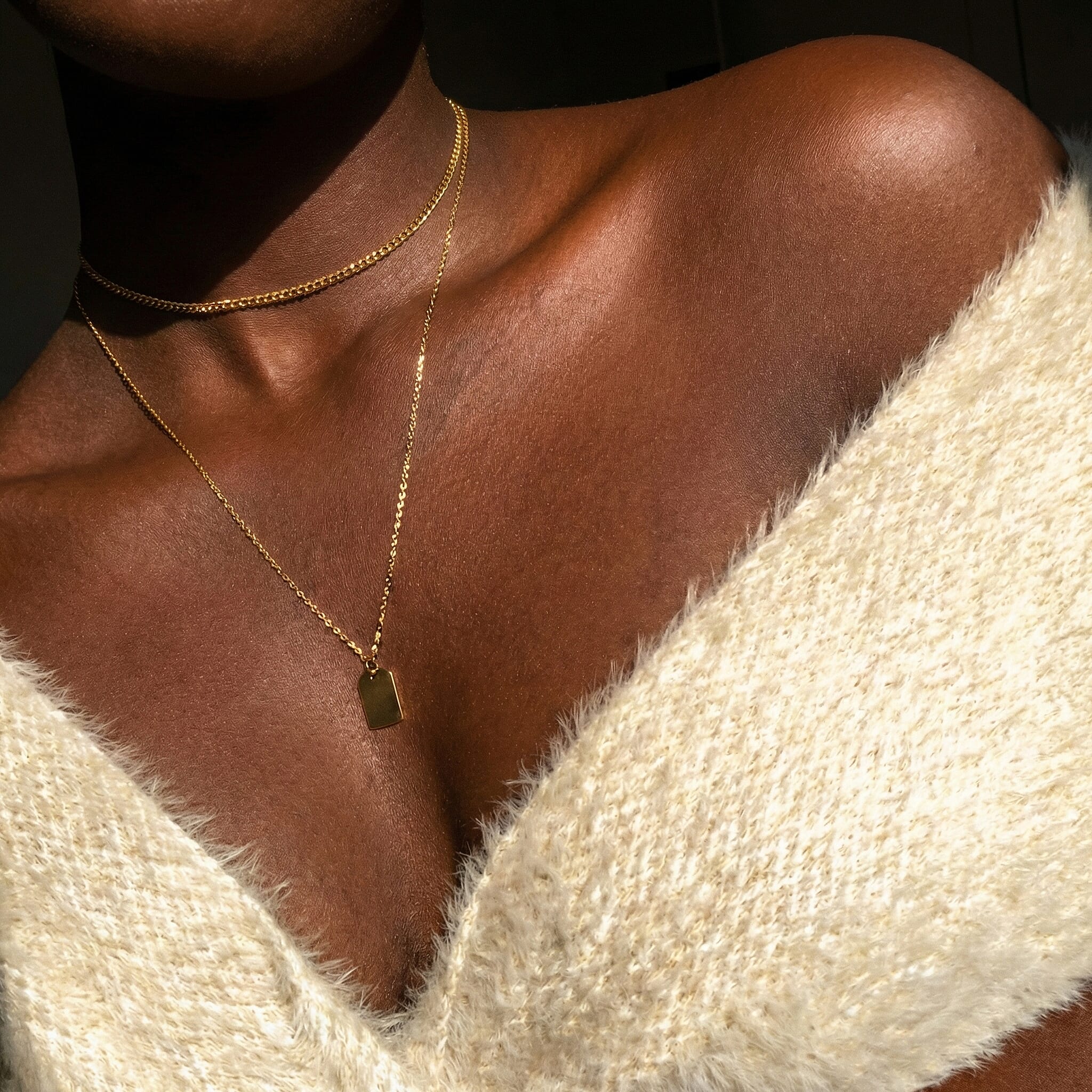 9K Yellow Gold  Chain (Size - 15),  Gold Wt. 0.44 Gms