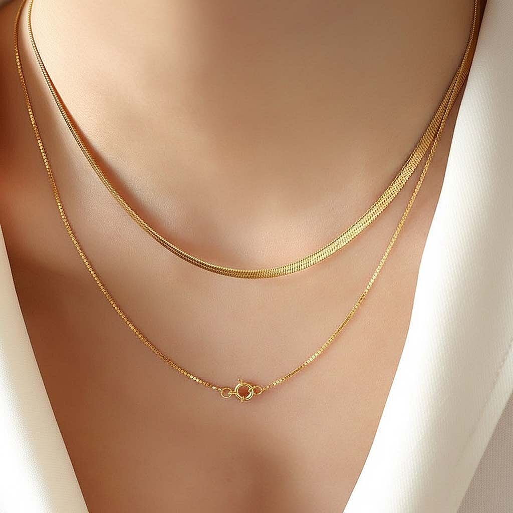9K Yellow Gold  Chain (Size - 20),  Gold Wt. 0.55 Gms