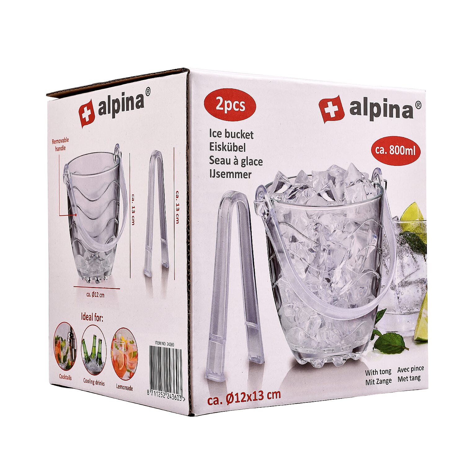 ALPINA Ice Bucket with Tongs