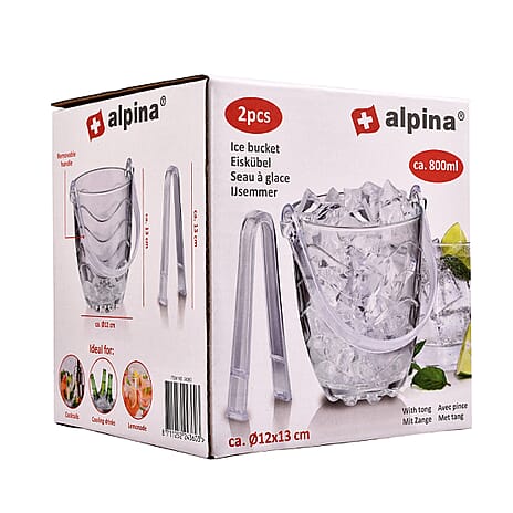 ALPINA Ice Bucket with Tongs