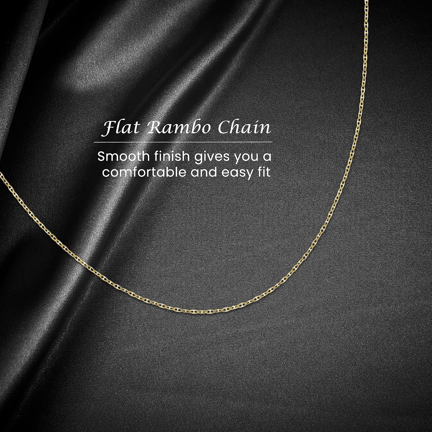 14K Yellow Gold  Chain (Size - 16),  Gold Wt. 0.8 Gms