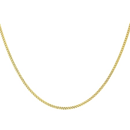 Diamond Cut Curb Chain 24 Inch in 9K Yellow Gold