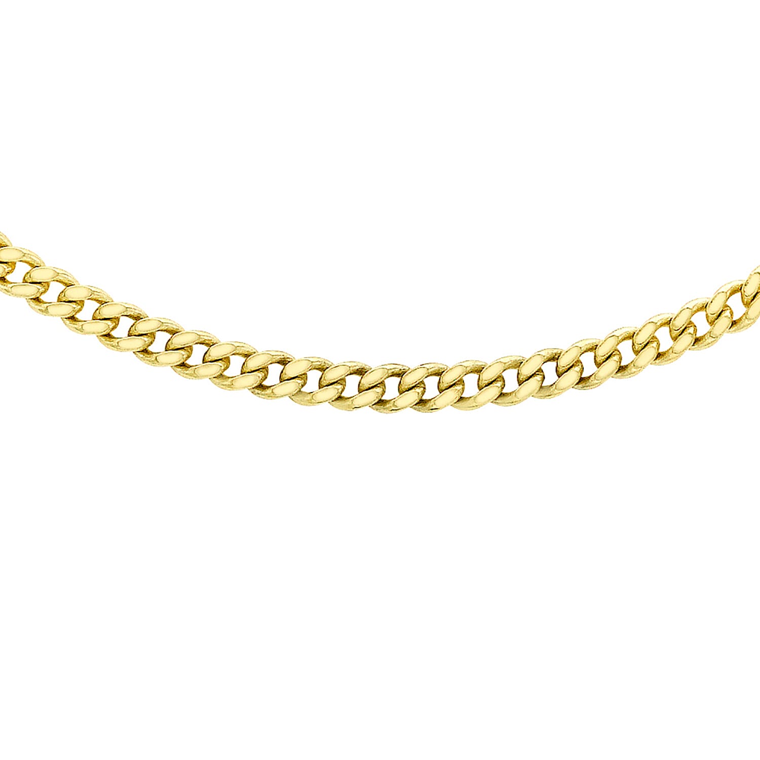 9K Yellow Gold Diamond Cut Curb Chain (Size - 24)