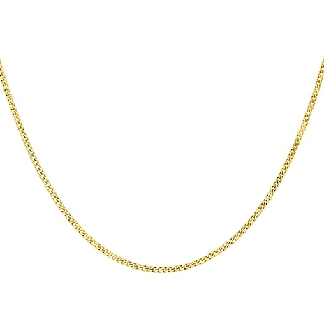 9K Yellow Gold Diamond Cut Curb Chain (Size - 24)