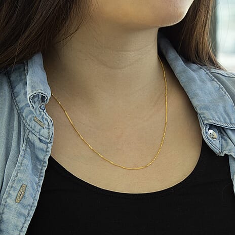 9K Yellow Gold  Chain (Size - 18),  Gold Wt. 1.3 Gms