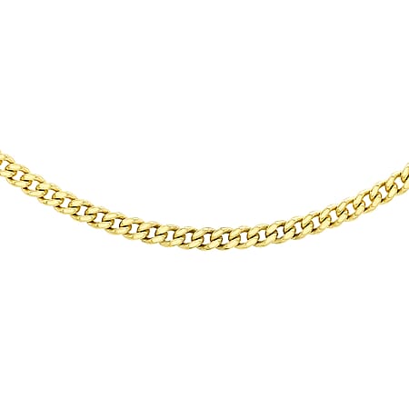 Diamond Cut Curb Chain 20 Inch in 9K Yellow Gold Diamond Cut Curb Chain 20 Inch in 9K Yellow Gold
