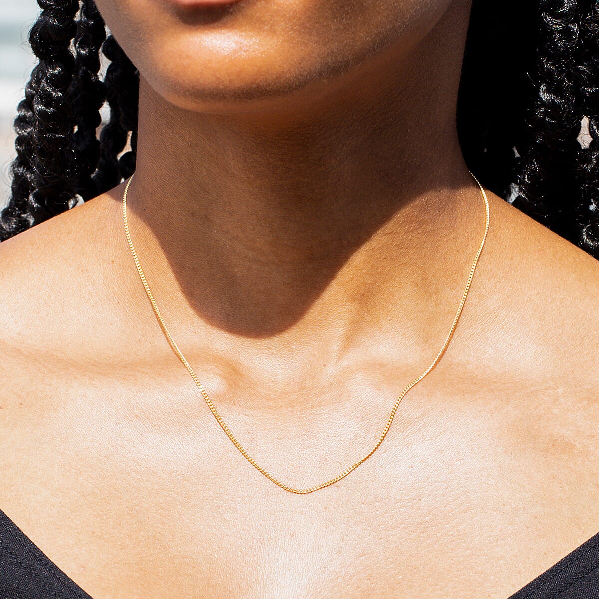 9K Yellow Gold  Chain (Size - 18),  Gold Wt. 2.5 Gms