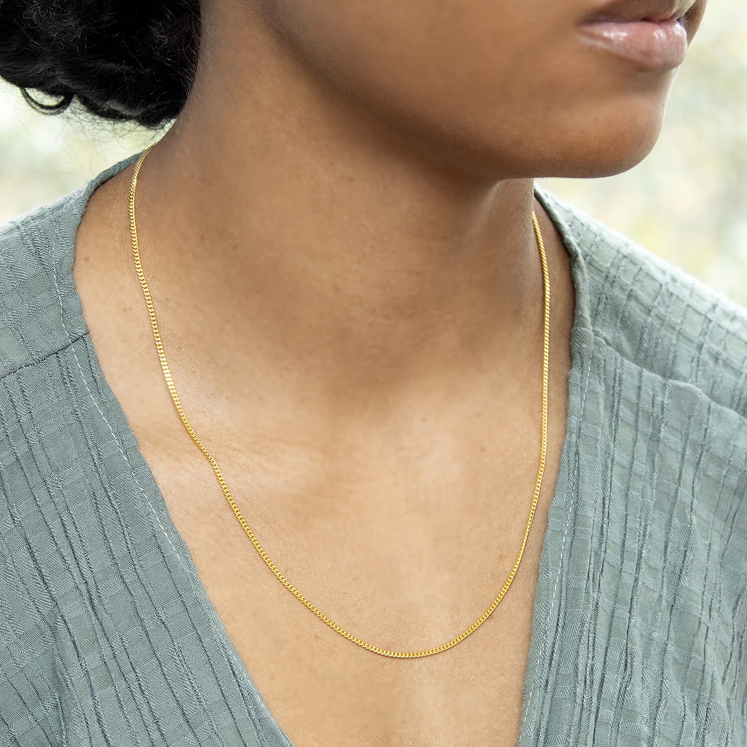 9K Yellow Gold  Chain (Size - 20),  Gold Wt. 4.4 Gms