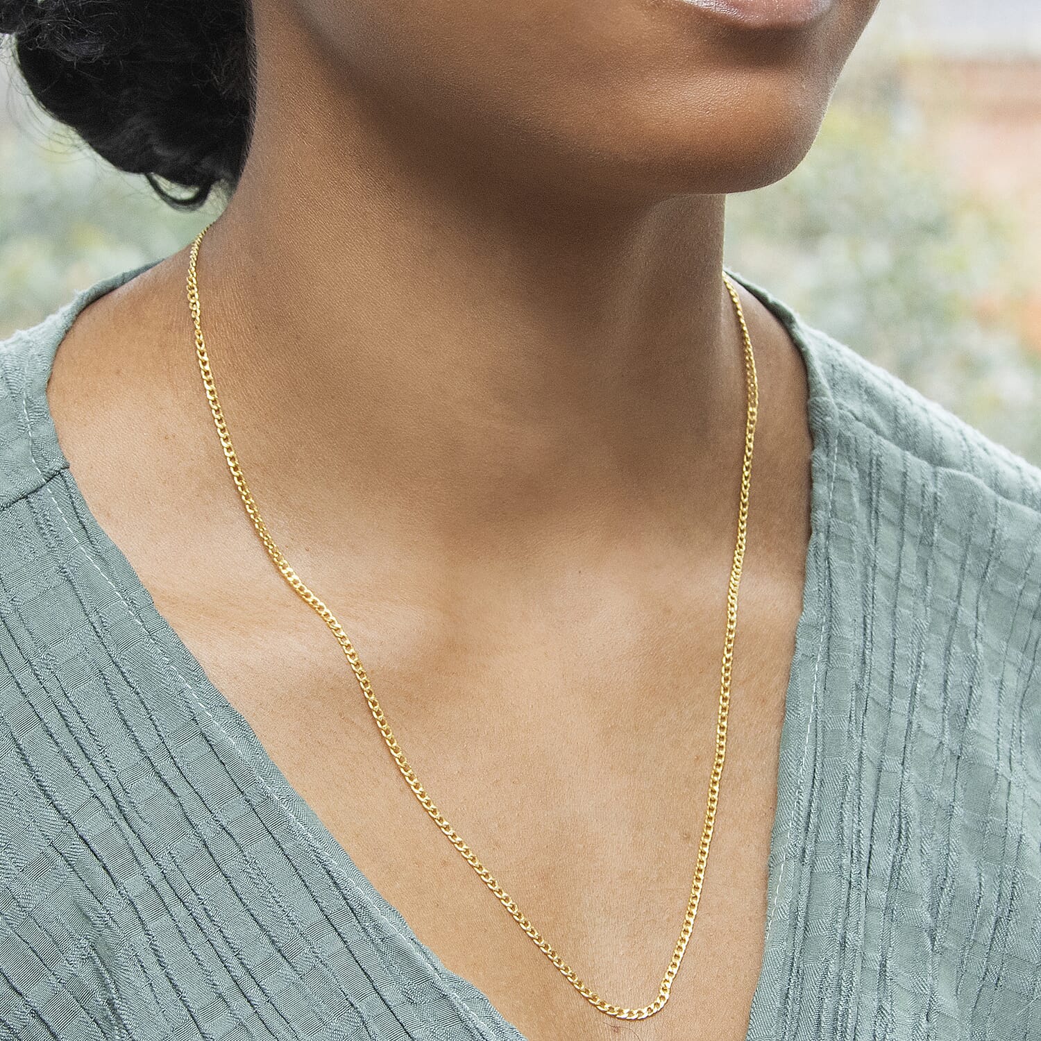 9K Yellow Gold  Chain (Size - 22),  Gold Wt. 2.2 Gms