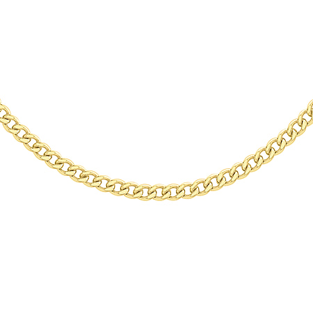 Curb Chain 22 Inch in 9K Yellow Gold