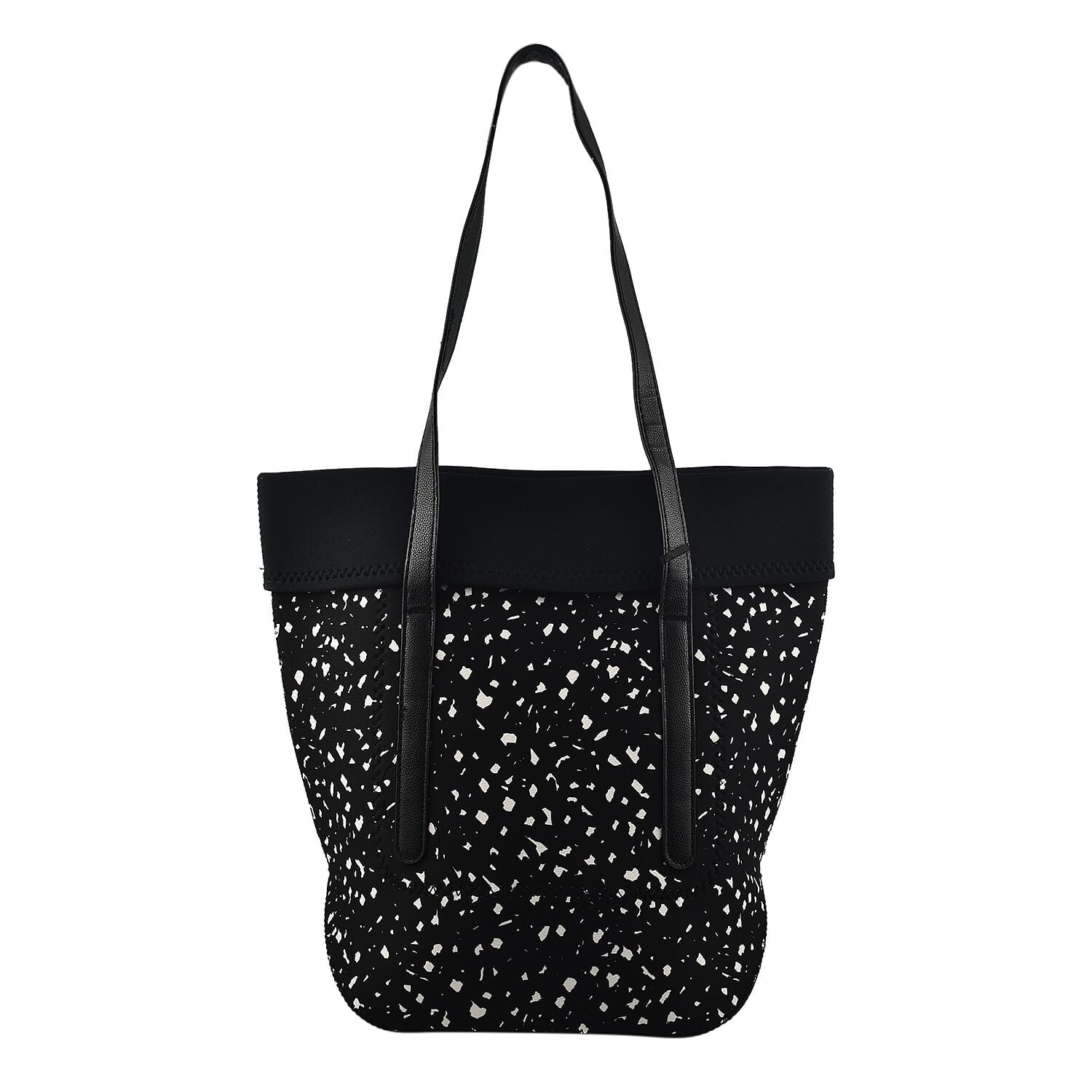 Leather Tote Bag (Size 24x12x4 cm) - Black