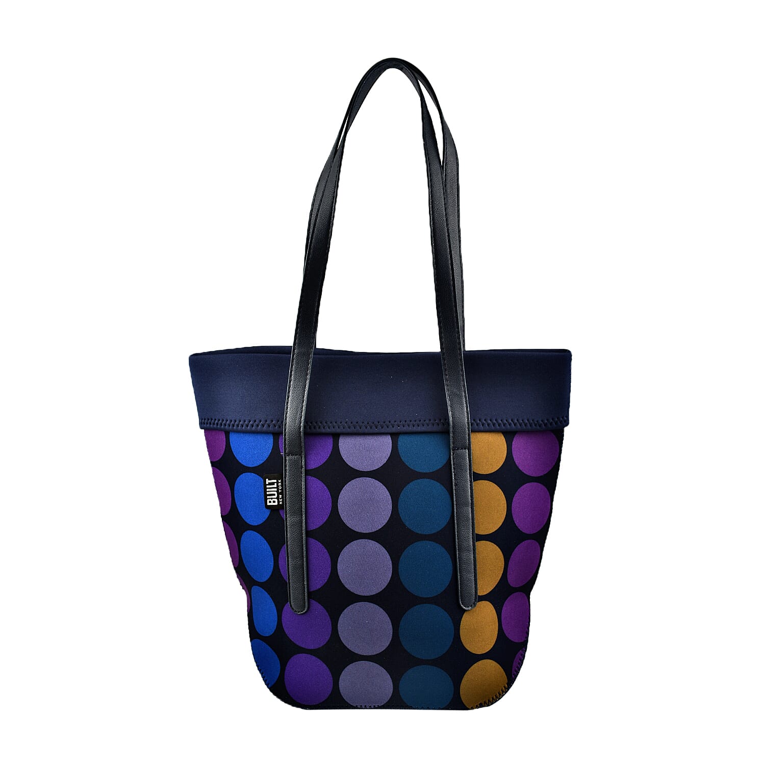 Built NewYork City Plum DotTote Bag with Strap - Blue