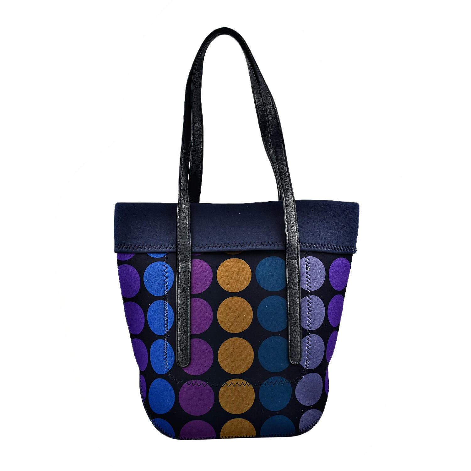 Built NewYork City Plum DotTote Bag with Strap - Blue