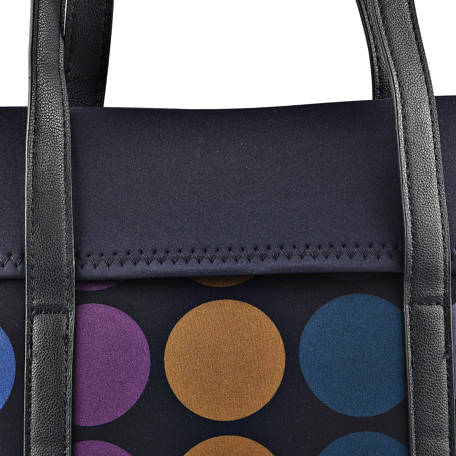 Built NewYork City Plum DotTote Bag with Strap - Blue