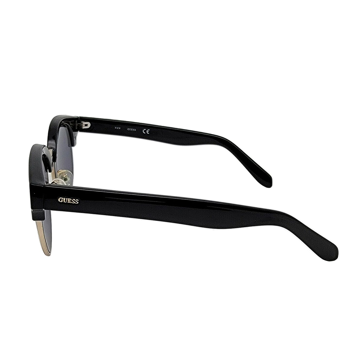 Summer Closeout- GUESS Black & Gold Half Rim Sunglasses