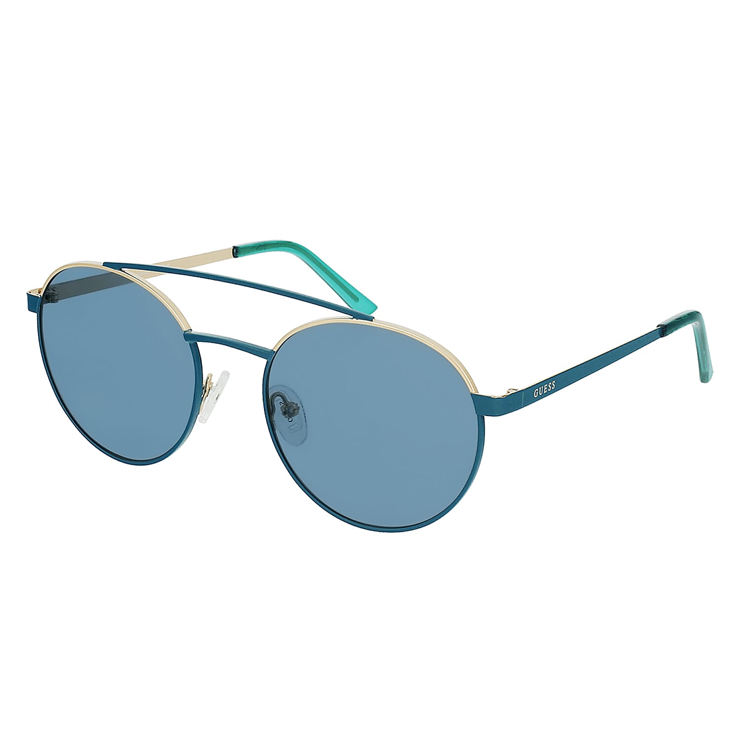 Summer Closeout- GUESS Unisex Blue Round Aviator