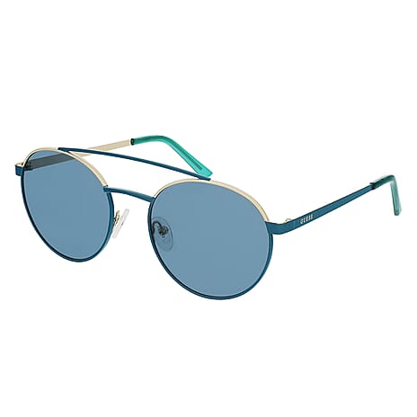 Summer Closeout- GUESS Unisex Blue Round Aviator