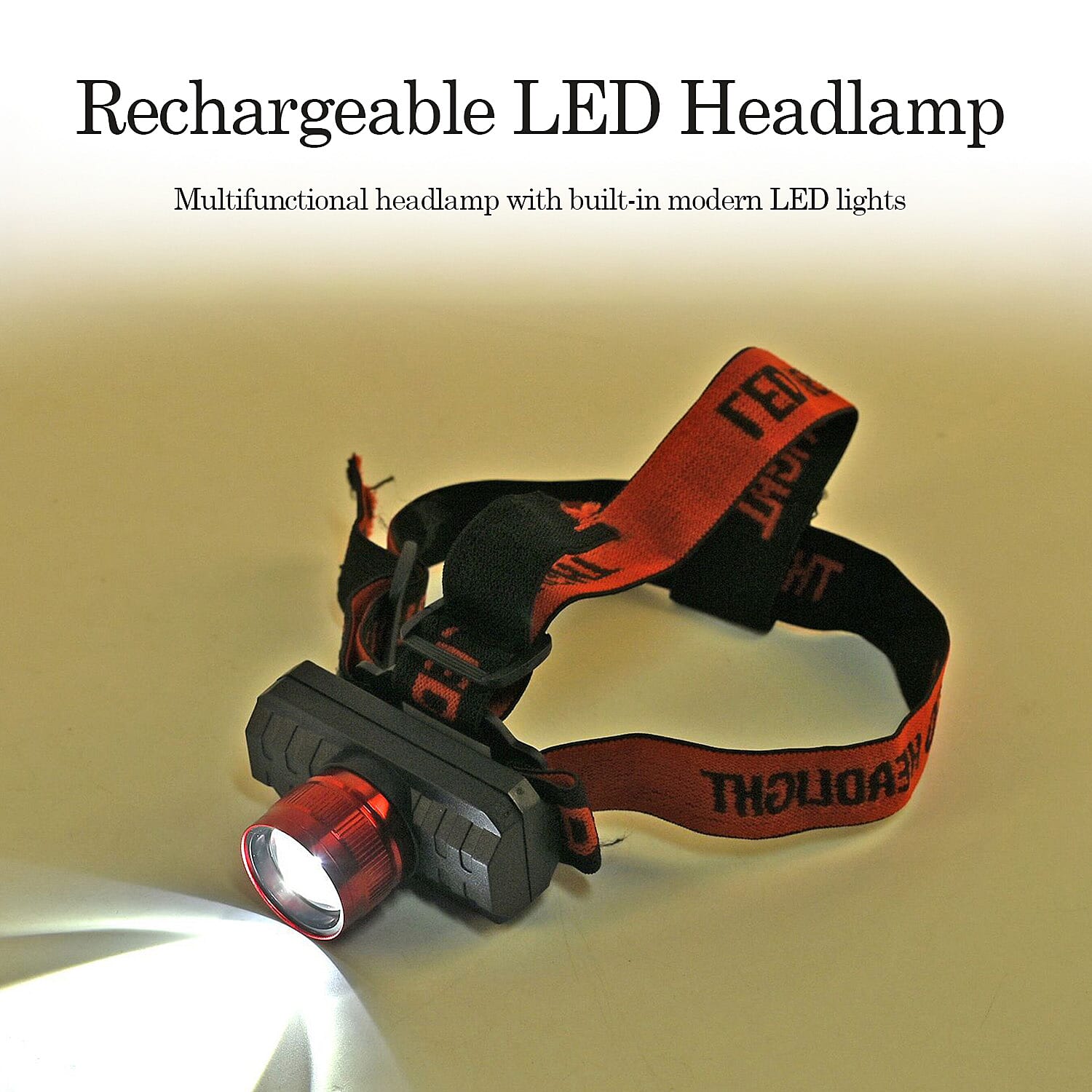 Rechargeable Headlamp with 3 modes